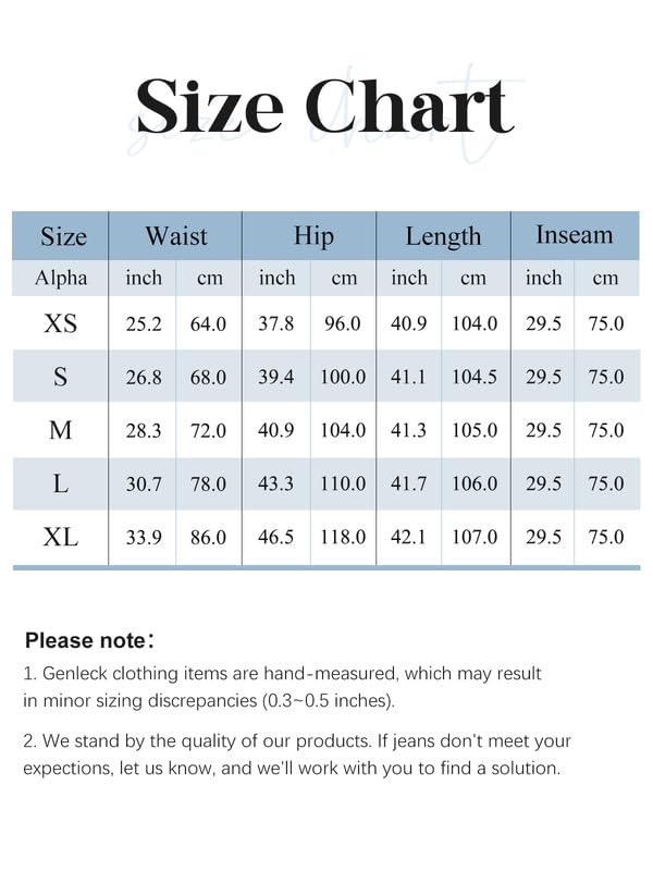 Genleck Women's Wide Leg Baggy Jeans