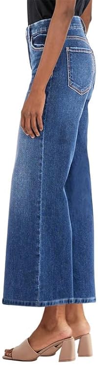 Genleck Women's Wide Leg Jeans – Trendy Cropped Loose Jeans