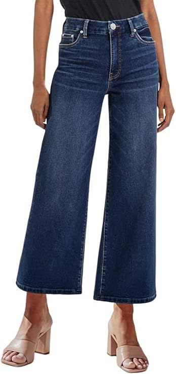 Genleck Women's Wide Leg Jeans – Trendy Cropped Loose Jeans