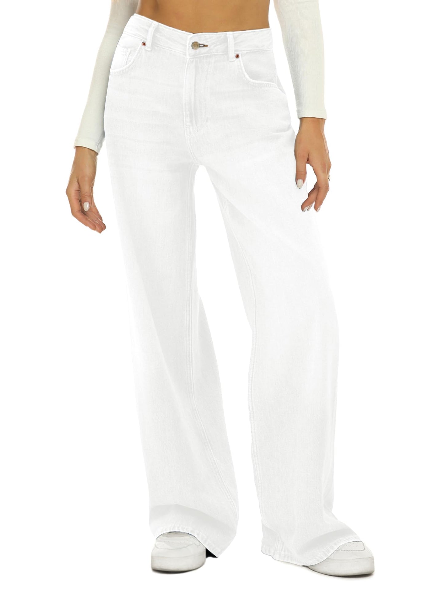 Women's Wide Leg High Waist Baggy Jeans(HDLTE)