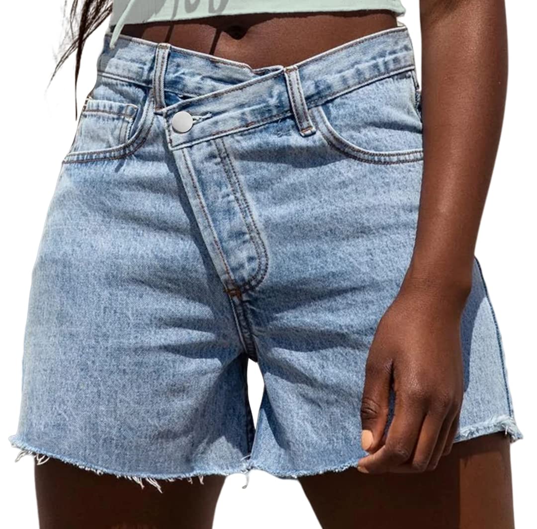 Genleck Short en jean croisé pour femme