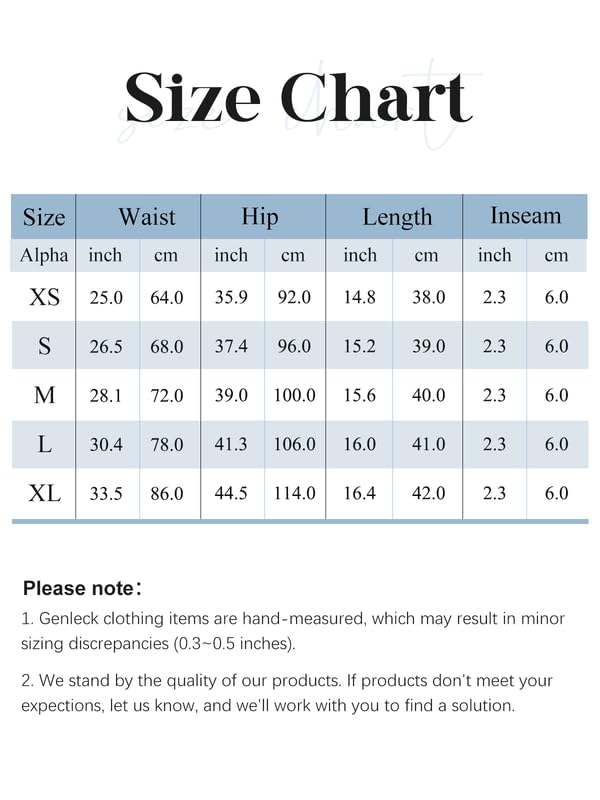 Genleck Women's Stretch Mini Jean Skirts Shorts