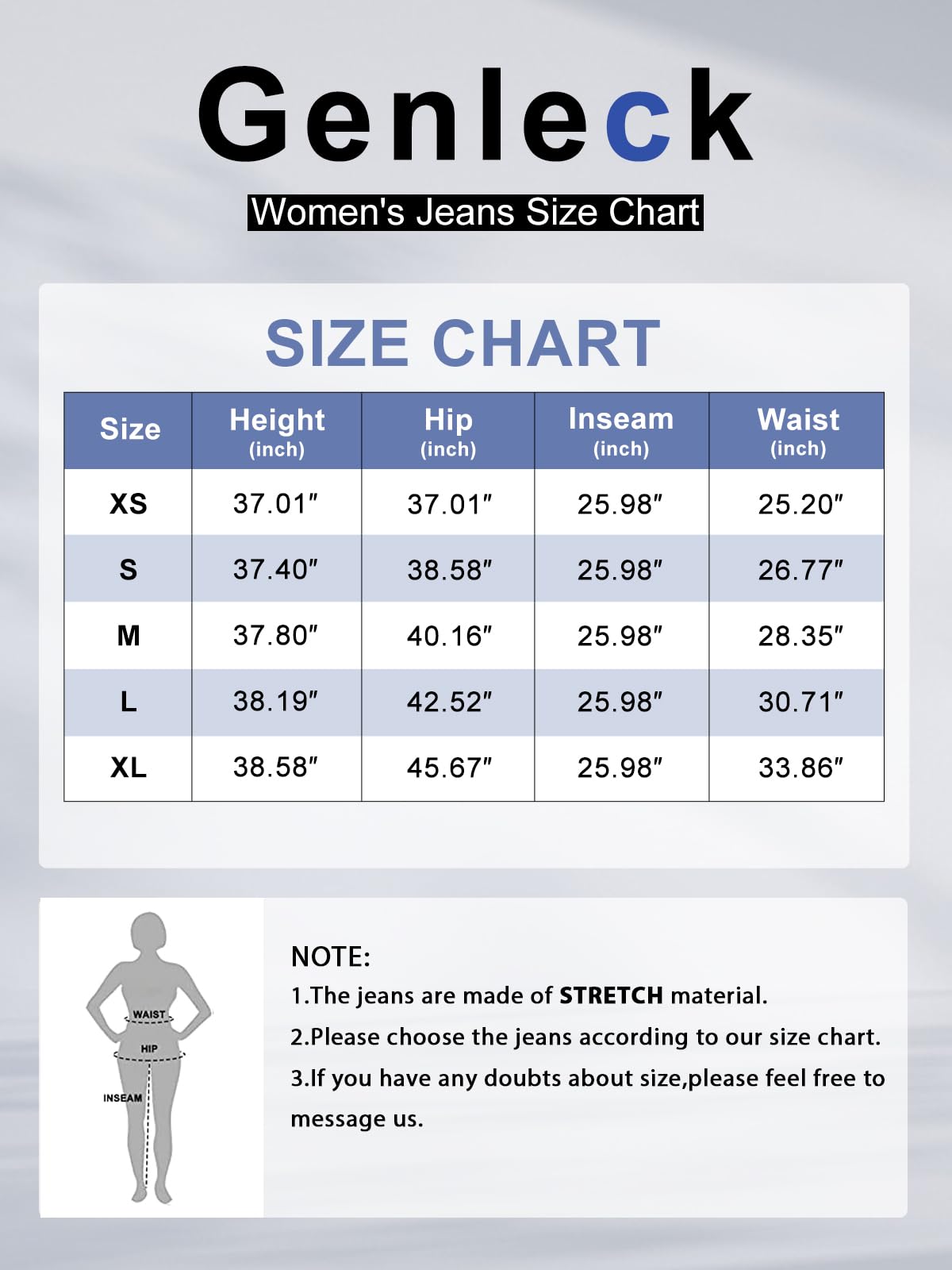 Genleck Women's Wide Leg High Waisted Jeans Crossover Baggy Jeans