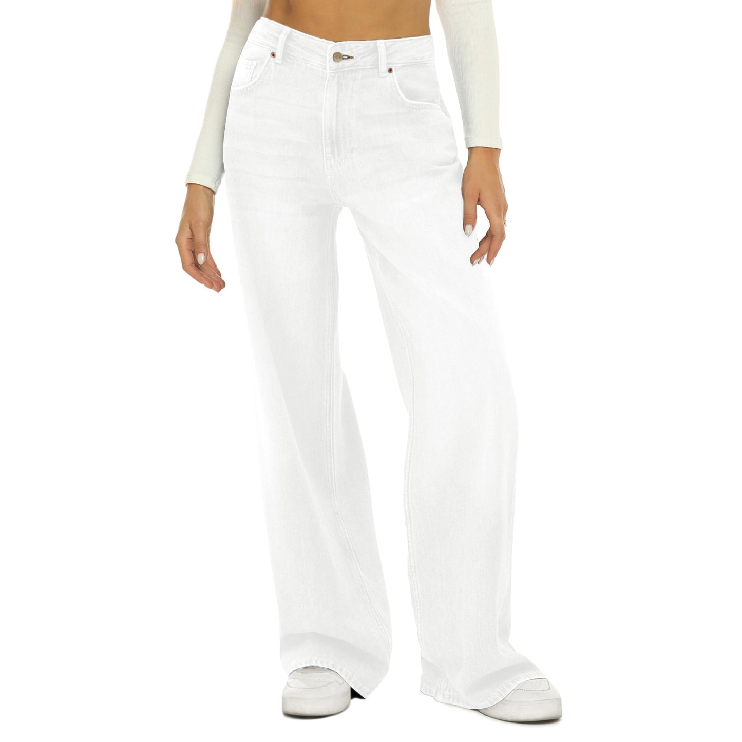 Women's Wide Leg High Waist Baggy Jeans(HDLTE)