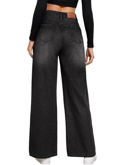 Genleck Women's Wide Leg Baggy Jeans