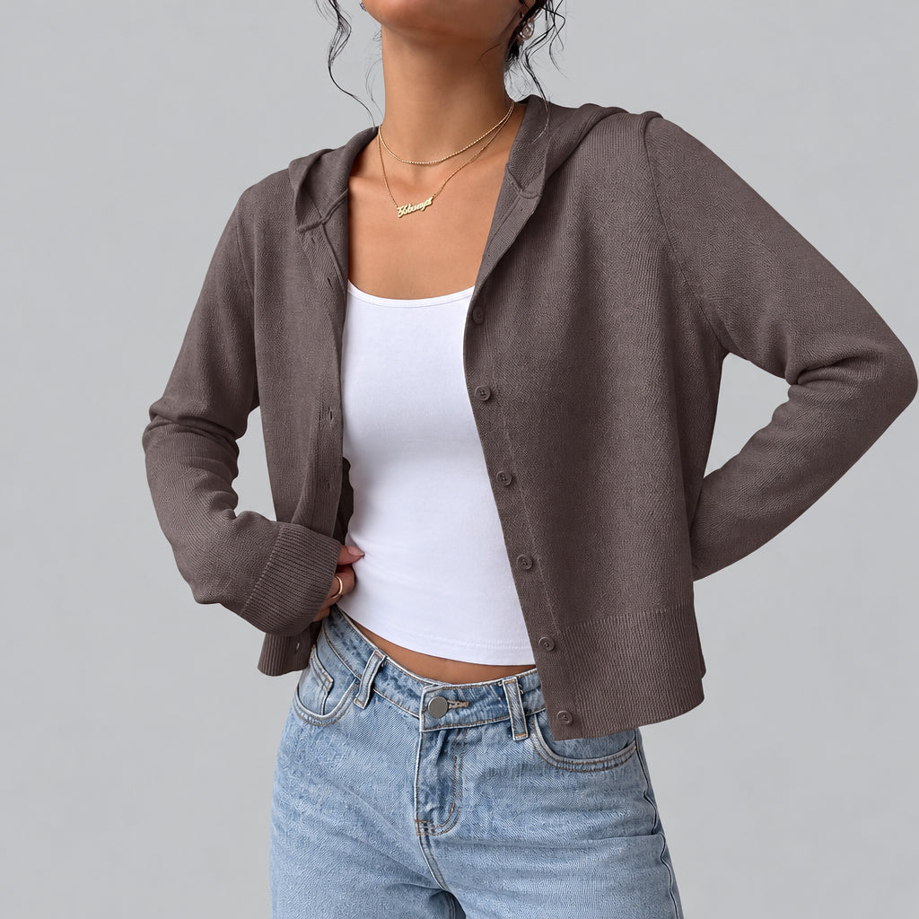 Genleck Women Lightweight Hooded Cardigans Sweaters