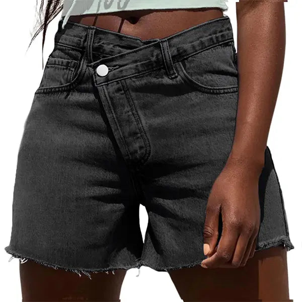 Genleck Short en jean croisé pour femme