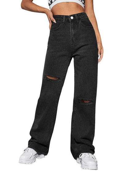 Genleck Women Loose Ripped Boyfriends Jean