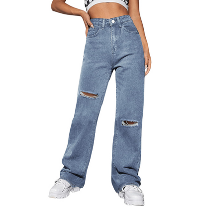 Genleck Women Loose Ripped Boyfriends Jean