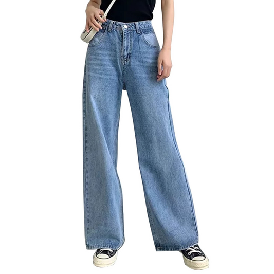 Women Wide Leg High Waist Baggy Jeans