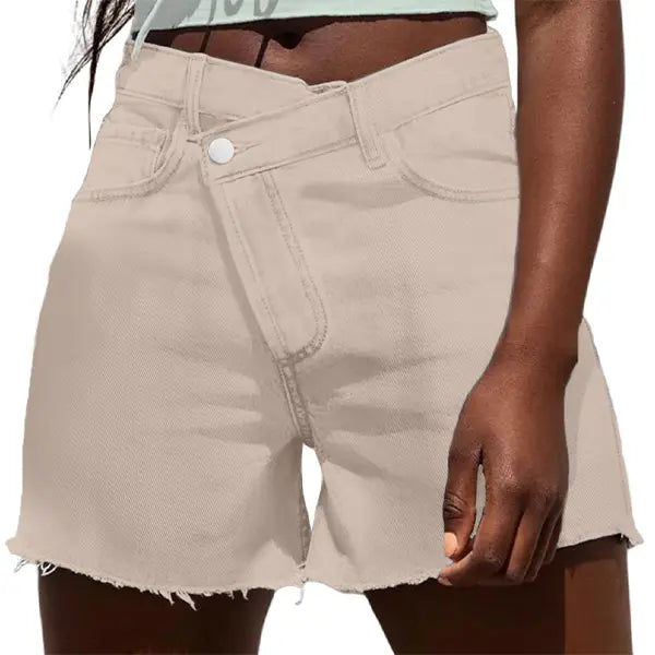 Genleck Short en jean croisé pour femme