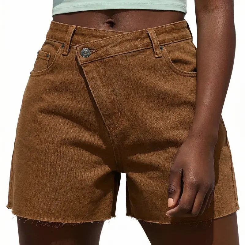 Genleck Short en jean croisé pour femme