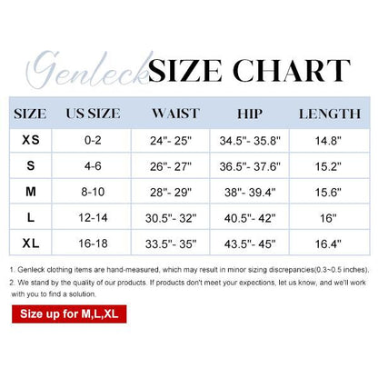 Genleck Women's High-Waisted Denim Skort | Built-in Shorts & Side Slit Skirt Womenswear Fitted Button skirts