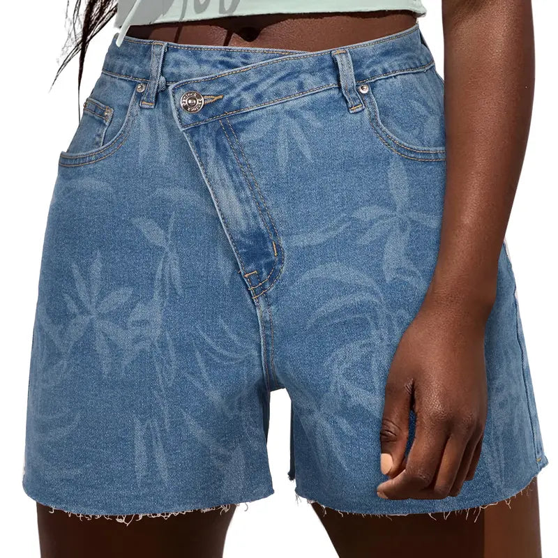 Genleck Short en jean croisé pour femme